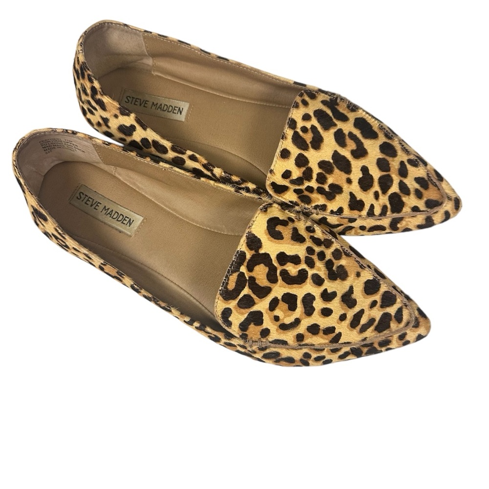 Steve Madden Leopard Print Pointed Toe Flats